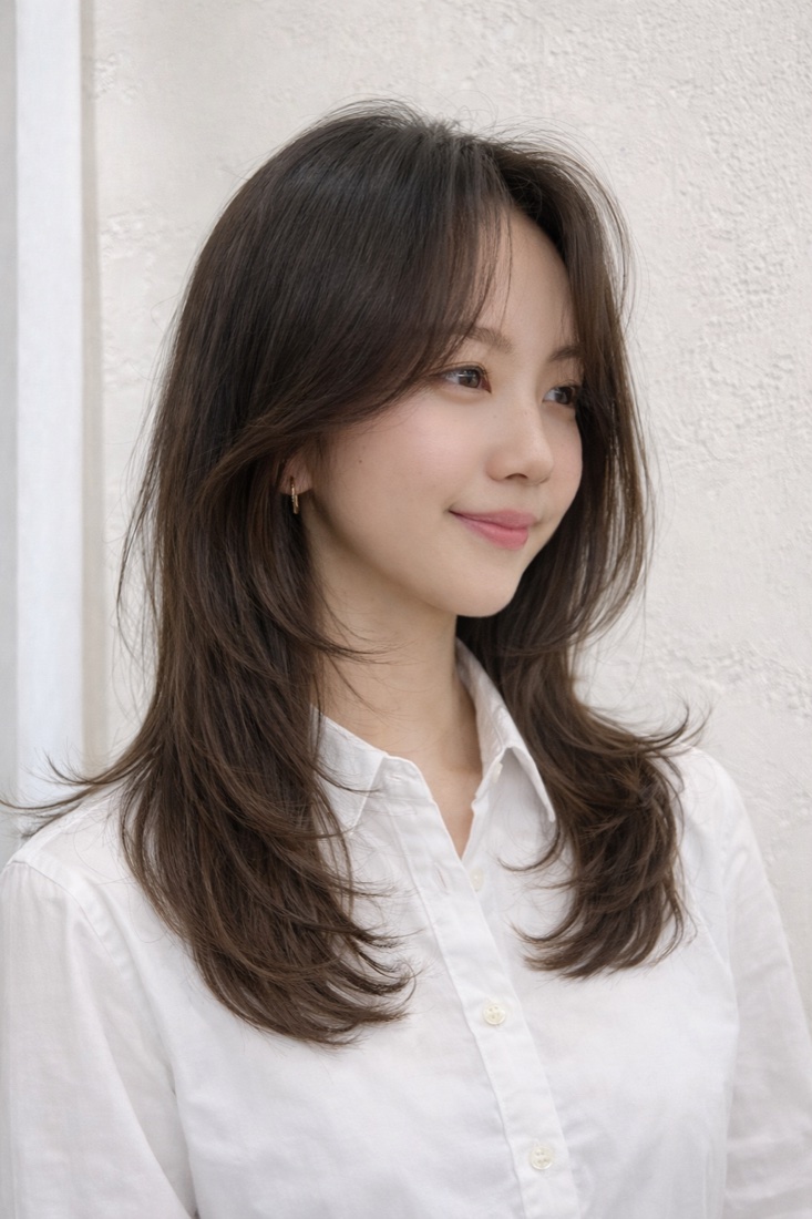 레이어드컷 스타일